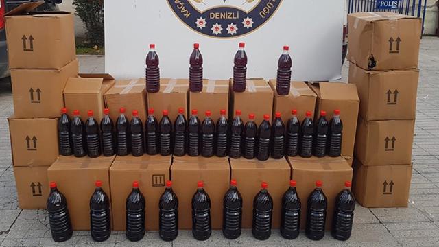 Denizlide 22 bin 800 litre sahte ve kaçak içki ele geçirildi