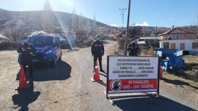 Konyada bir mahalle karantinaya alındı