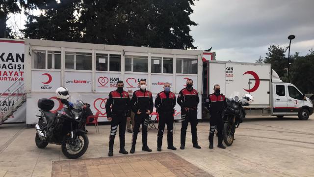Bigada emniyet mensuplarından kan bağışı kampanyasına destek