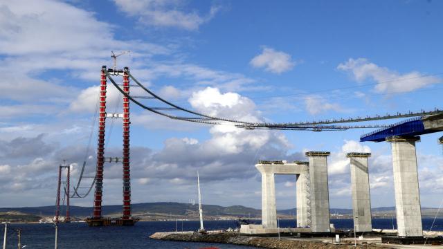 1915 Çanakkale Köprüsünün kedi yolunda sona yaklaşıldı