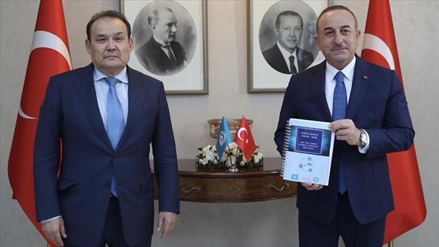 Bakan Çavuşoğlu, Türk Konseyi Genel Sekreteri Amreyev ile görüştü