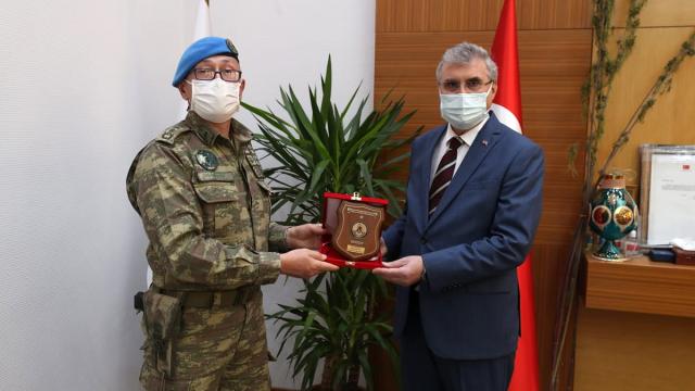 Garnizon Komutanı Albay Nartoptan Başkan Yüceye ziyaret