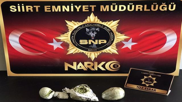 Siirtte uyuşturucu operasyonu: 1 gözaltı