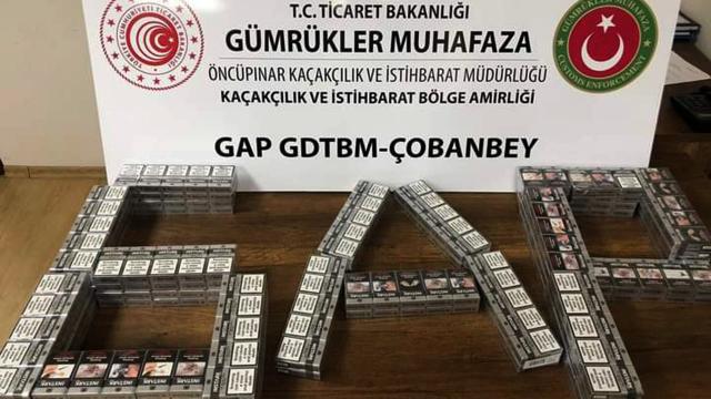 Kiliste 260 paket kaçak sigara ele geçirildi