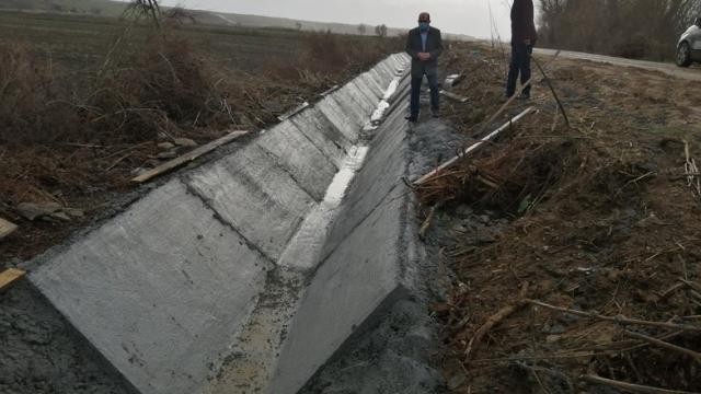 Edirnede sulama kanalları imece usulü ile inşa ediliyor