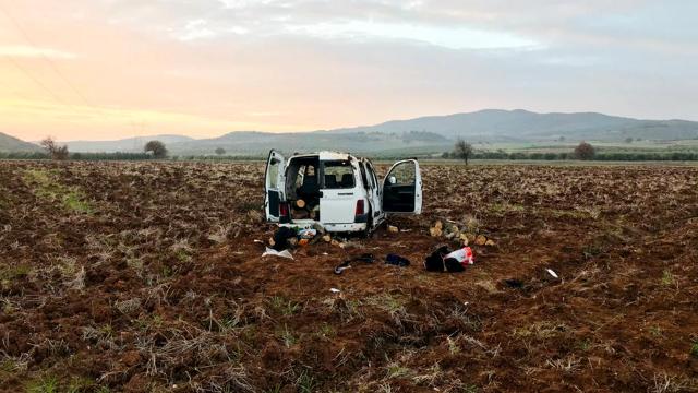 Manisada ticari araç tarlaya devrildi: 7 yaralı