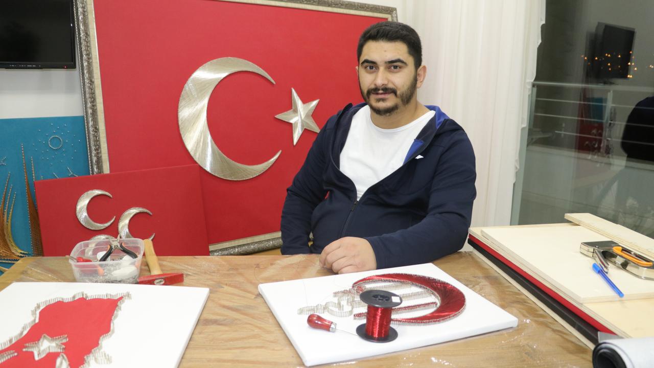 Engelli gazi, filografi sanatıyla hayata tutunuyor