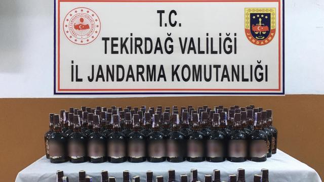 Tekirdağda 165 şişe kaçak içki ele geçirildi