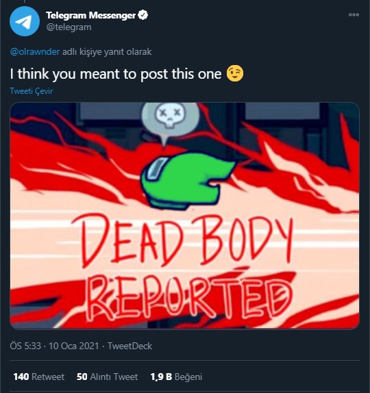 Telegram`dan WhatsApp`a gönderme