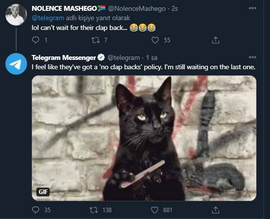 Telegram`dan WhatsApp`a gönderme