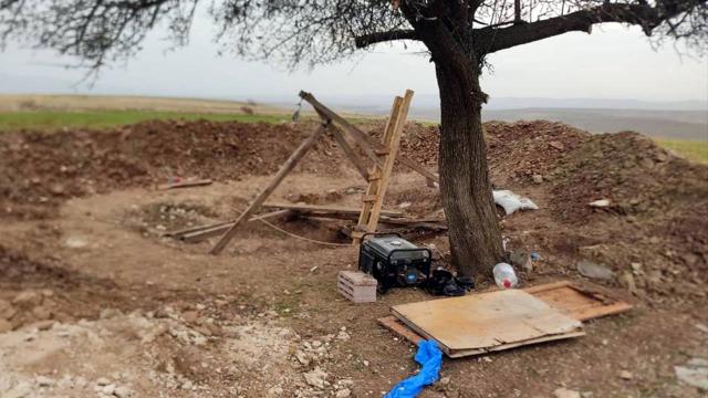 Kırıkkalede kaçak kazı yapan 9 kişi yakalandı