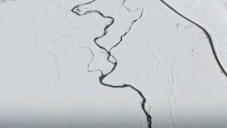 Iğdır'dan karla kaplı menderes manzaraları