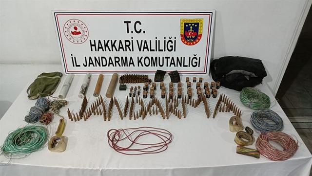 Hakkaride terör örgütünün kullandığı mühimmat ele geçirildi