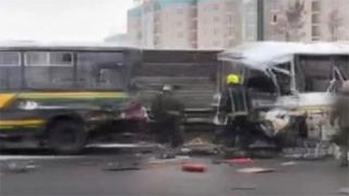 Rusya'da kamyon askeri konvoya çarptı: 4 ölü, 45 yaralı