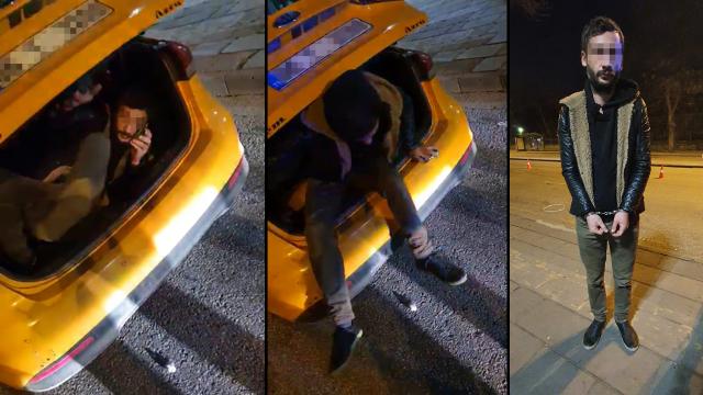 Ceza yememek için bagajda yolculuk