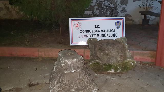 Zonguldakta bir araçtan Roma dönemine ait tarihi eserler çıktı