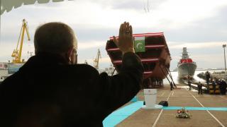 İlk Milli Fırkateyn denizle buluştu