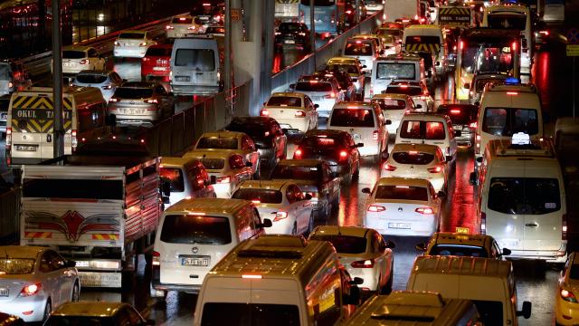 İstanbulda trafik yoğunluğu