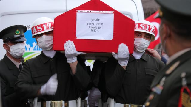 Şehit Piyade Er Selim Gedik son yolculuğa uğurlandı