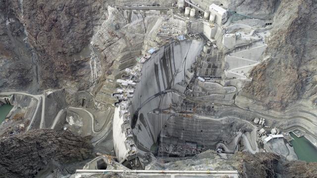 Yusufeli Barajı gövde inşaatının yüzde 96sı tamamlandı