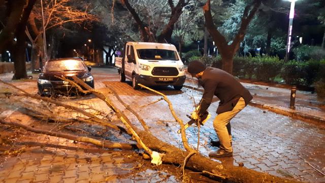 Manisadaki sağanak ve fırtına hayatı olumsuz etkiledi