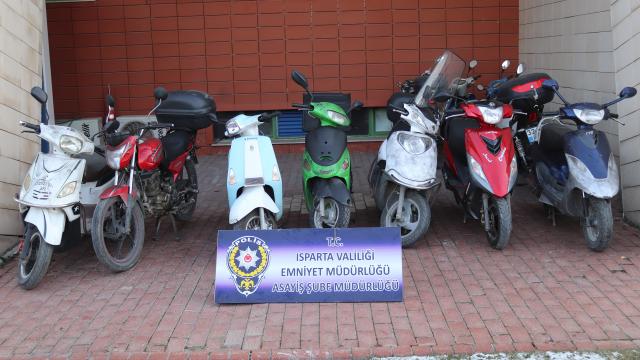 Ispartada motosiklet hırsızı tutuklandı