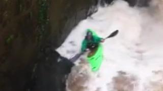 Almanya'da sel sularında rafting yaptılar