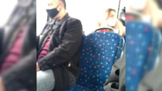 Maskesiz kadın bu sefer de halk otobüsünü karıştırdı