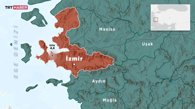 Ege Denizinde 4 büyüklüğünde deprem