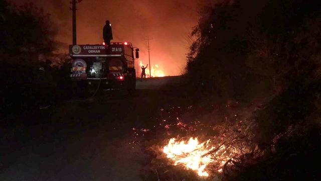 Kastamonuda çıkan orman yangını mahalleye sıçradı