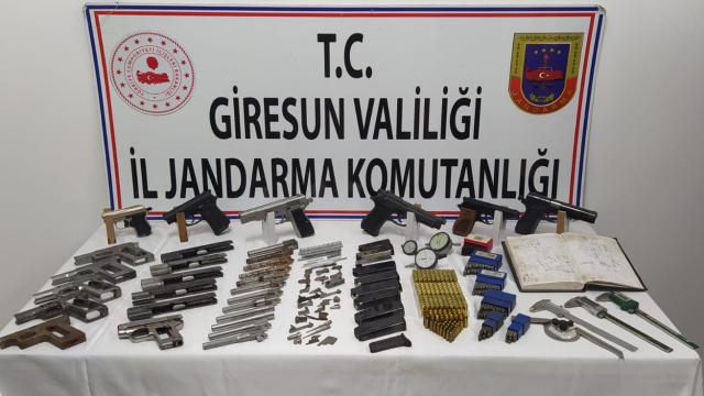 Giresunda silah imalatı ve kaçakçılığı yaptığı belirlenen 2 kişi yakalandı