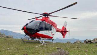 Hava ambulansı yaralı kadın için havalandı