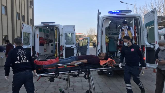 Kahtada yüksekten düşen kişi hastanelik oldu