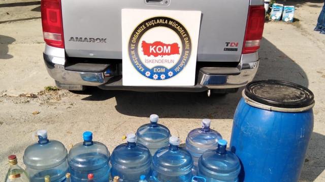 Hatayda 350 litre sahte içki ele geçirildi: 3 gözaltı