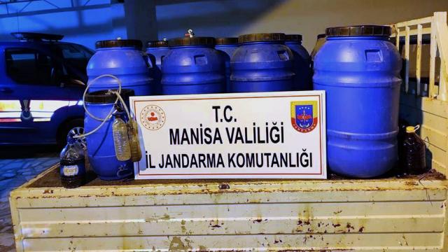 Manisada 1550 litre sahte içki ele geçirildi