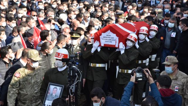 Şehit Uzman Çavuş Hüseyin Sarı, Kahramanmaraşta son yolculuğuna uğurlandı