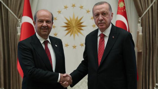 Cumhurbaşkanı Erdoğan, KKTC Cumhurbaşkanı Tatar ile görüştü