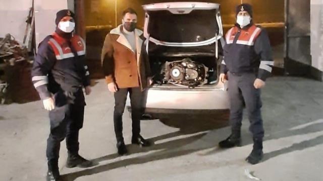 Malatyada çalınan tekne motoru Elazığda bulundu