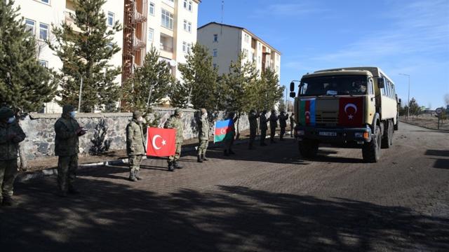 Kış-2021 Tatbikatının ardından Azerbaycan askerleri uğurlandı