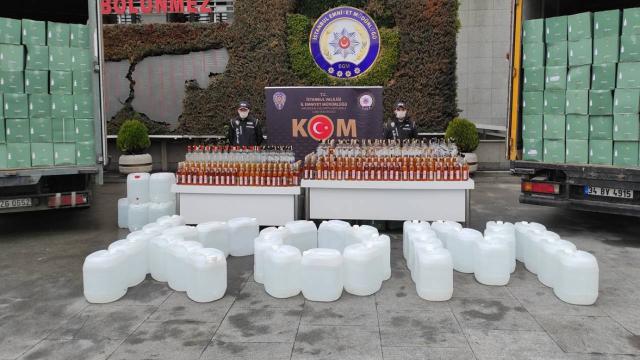 İstanbulda sahte içki operasyonu: 3 gözaltı
