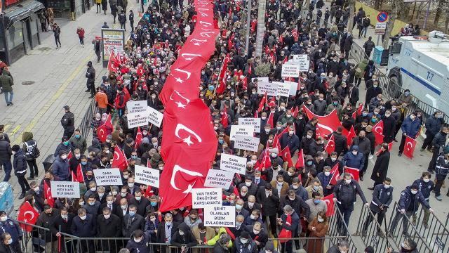 Vanda terör örgütü PKKya tepki yürüyüşü