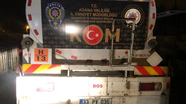 Adanada 21 bin litre kaçak akaryakıt ele geçirildi