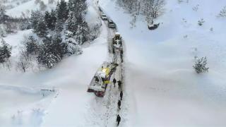 Kastamonu'nun 'kar savaşçıları' 24 saat görev başında