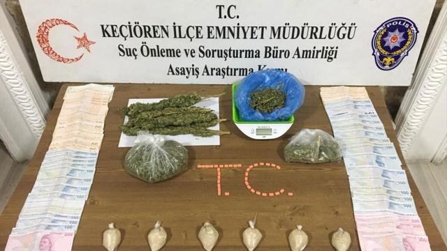 Ankarada uyuşturucu ticareti yapan 2 şüpheli yakalandı