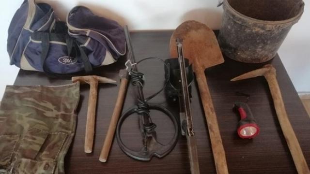 Gaziantepte kısıtlamada kaçak kazı yapan 4 şüpheli yakalandı