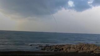 Hatay'da denizde 3 hortum çıktı