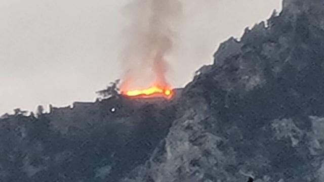 KKTCde tarihi St. Hilarion Kalesinde yangın