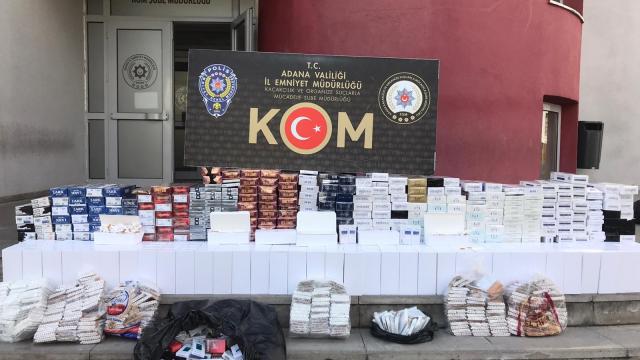 Adanada kaçak sigara ve makaron operasyonunda 2 şüpheli yakalandı