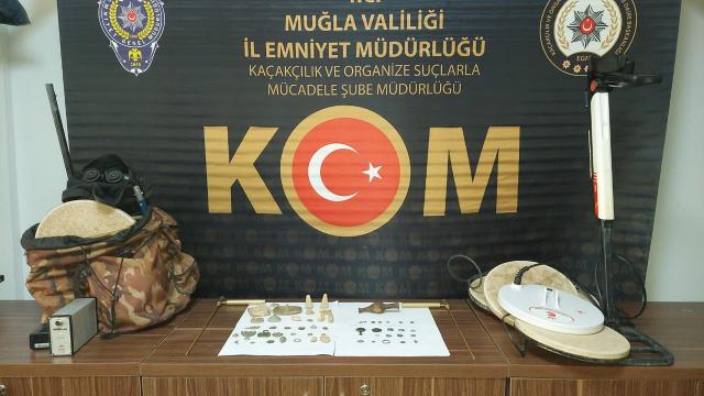 Muğlada tarihi eser operasyonu: 3 gözaltı