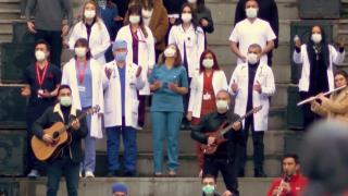 Sağlıkçılara özel bestenin çekimlerini TRT üstlendi